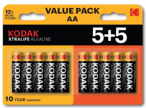 Kodak Xtralife Alkaline AA 5+5 pack