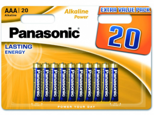Panasonic ALKALINE Power AAA LR03REB/20BW