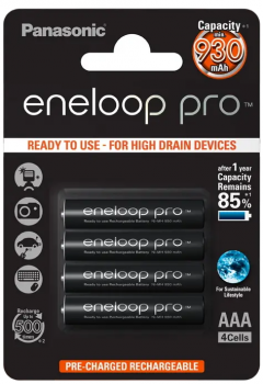 Panasonic Eneloop Pro 930mAh AAA BK-4HCDE/4CP