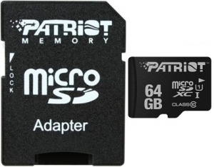 Patriot LX 64GB MicroSD Card + SD Adapter