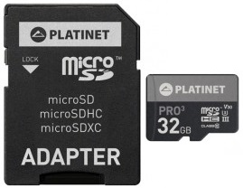 Platinet 32GB MicroSD Card + SD Adapter