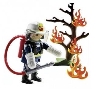 Playmobil Firefighter With Tree