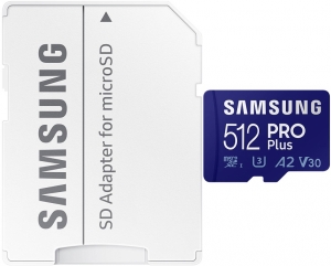 Samsung PRO Plus 512GB MicroSD Card + SD Adapter Samsung PRO Plus 512GB MicroSD Card + SD Adapter