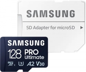 Samsung PRO Ultimate 128GB MicroSD Card + SD Adapter Samsung PRO Ultimate 128GB MicroSD Card + SD Adapter