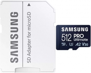 Samsung PRO Ultimate 512GB MicroSD Card + SD Adapter Samsung PRO Ultimate 512GB MicroSD Card + SD Adapter