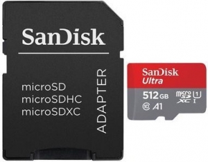 SanDisk 512GB MicroSD Card + SD Adapter SanDisk 512GB MicroSD Card + SD Adapter