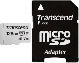 Transcend 128GB MicroSD Card + SD Adapter