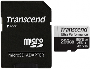 Transcend 256GB MicroSD Card + SD Adapter Transcend 256GB MicroSD Card + SD Adapter
