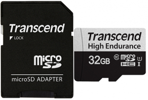 Transcend 32GB MicroSD Card + SD Adapter