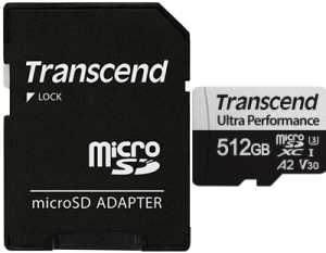 Transcend 512GB MicroSD Card + SD Adapter Transcend 512GB MicroSD Card + SD Adapter