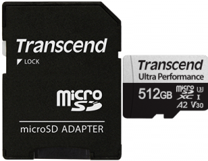 Transcend 512GB MicroSD Card + SD Adapter