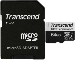 Transcend 64GB MicroSD Card + SD Adapter Transcend 64GB MicroSD Card + SD Adapter