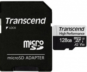Transcend 128GB MicroSD Card + SD Adapter
