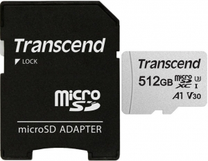 Transcend 512GB MicroSD Card + SD Adapter