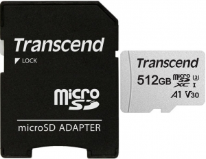 Transcend 512GB MicroSD Card + SD Adapter Transcend 512GB MicroSD Card + SD Adapter