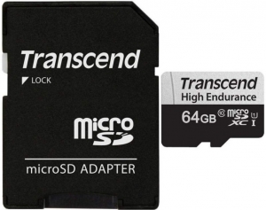 Transcend 64GB MicroSD Card + SD Adapter