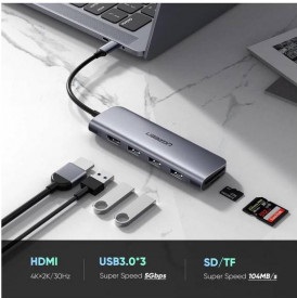 Ugreen 6in1 USB-C CM889 Gray