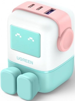 Ugreen Nexode Robot GaN Charger 65W Pink Blue