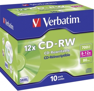 Verbatim CD-RW SERL 10*Jewel Case
