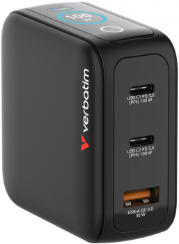 Verbatim Mini GaN Charger with Display 100W